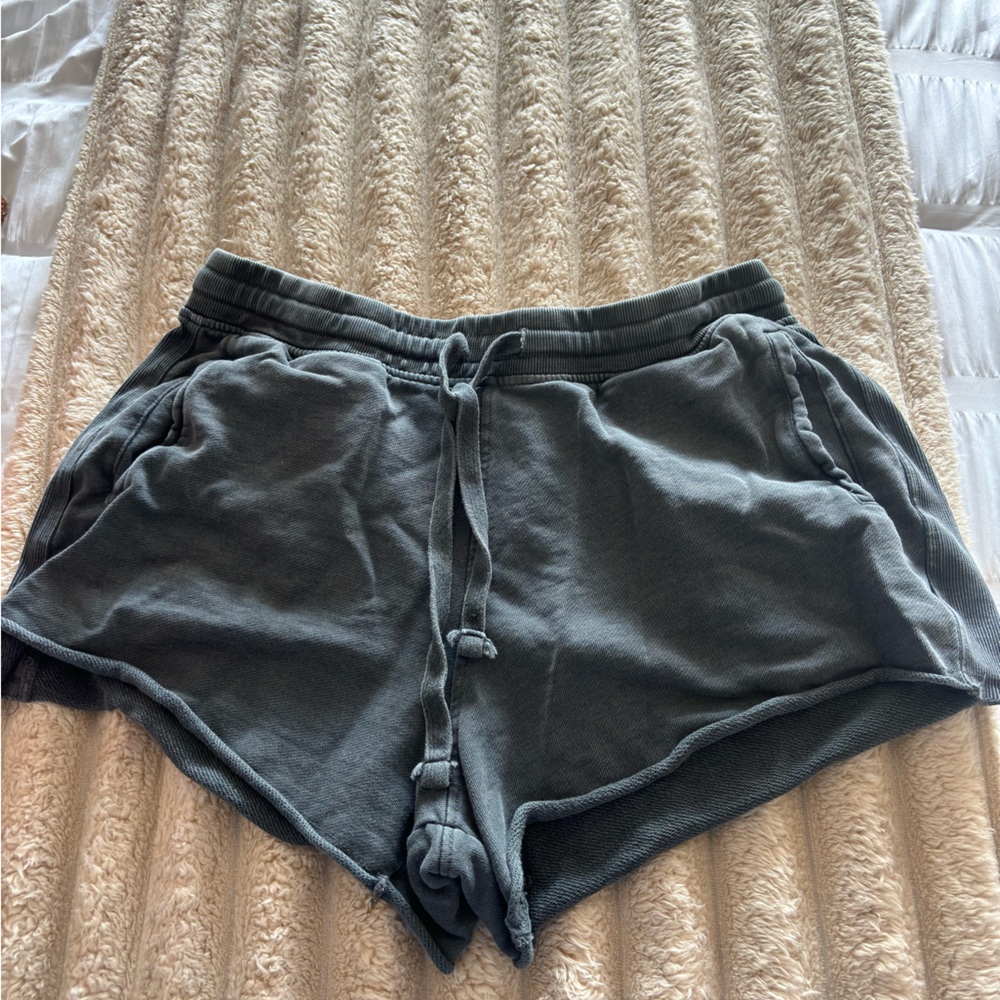 Zara Gray Athletic Shorts with Elastic Waistband